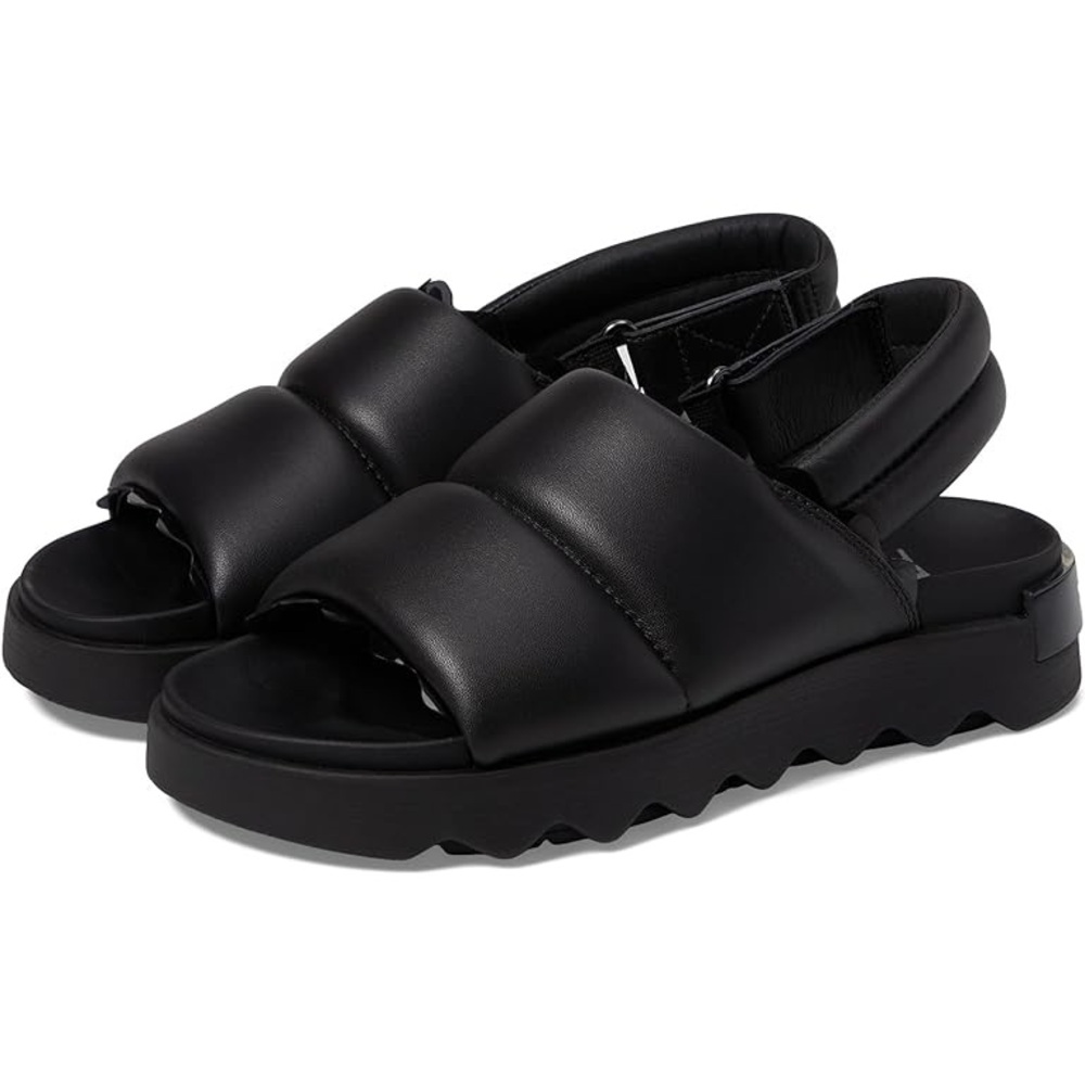 Sorel Black Womens Quilted VIIBE Slingback Sandals Shoes sz 9.5